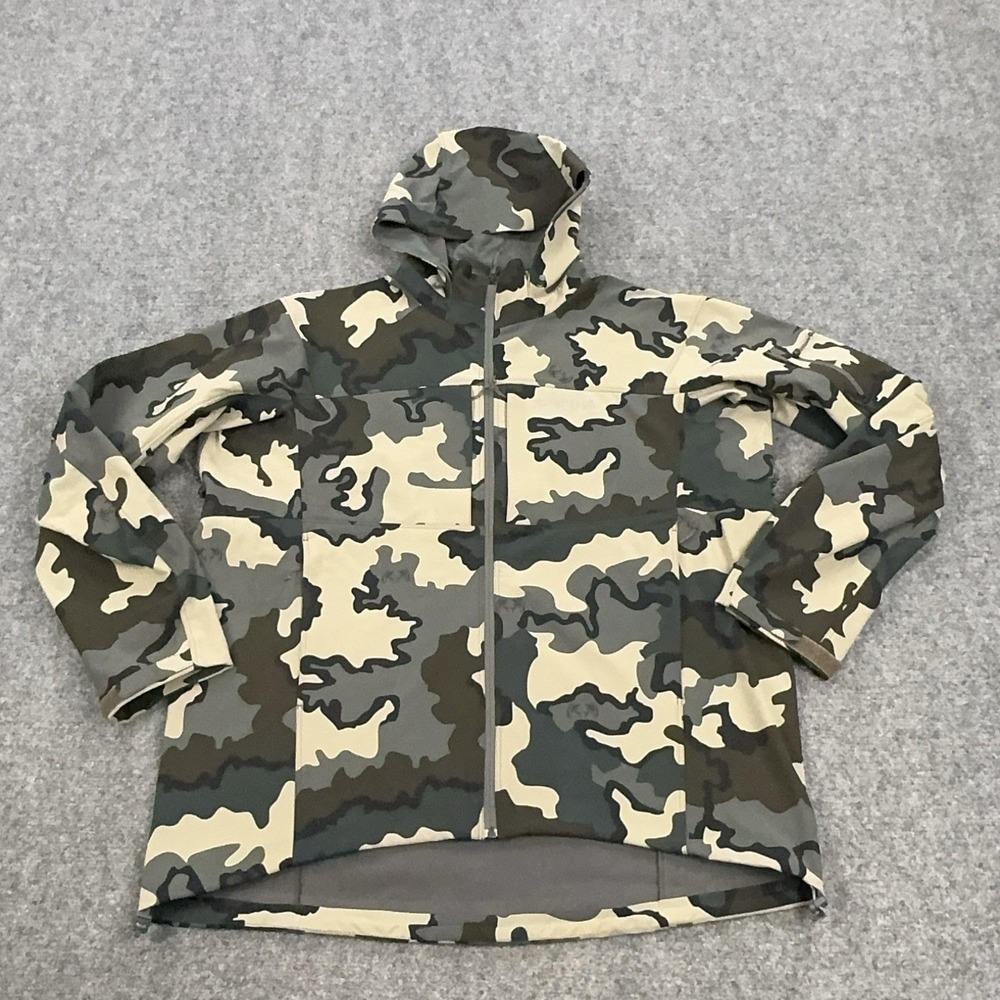 KUIU Guide Jacket Mens 3XL Vias Camo Hooded Full Zip Fleece Lined Hunting